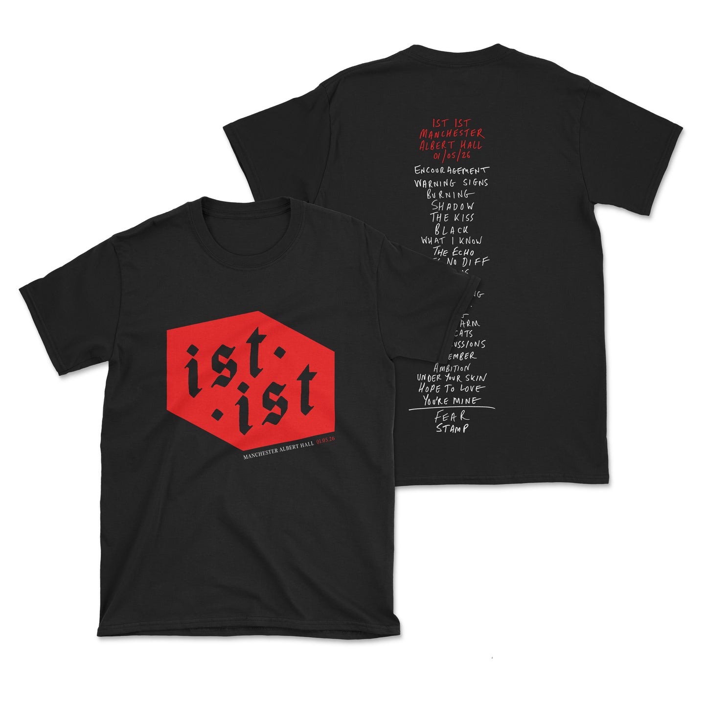 Manchester Albert Hall Setlist T-Shirt