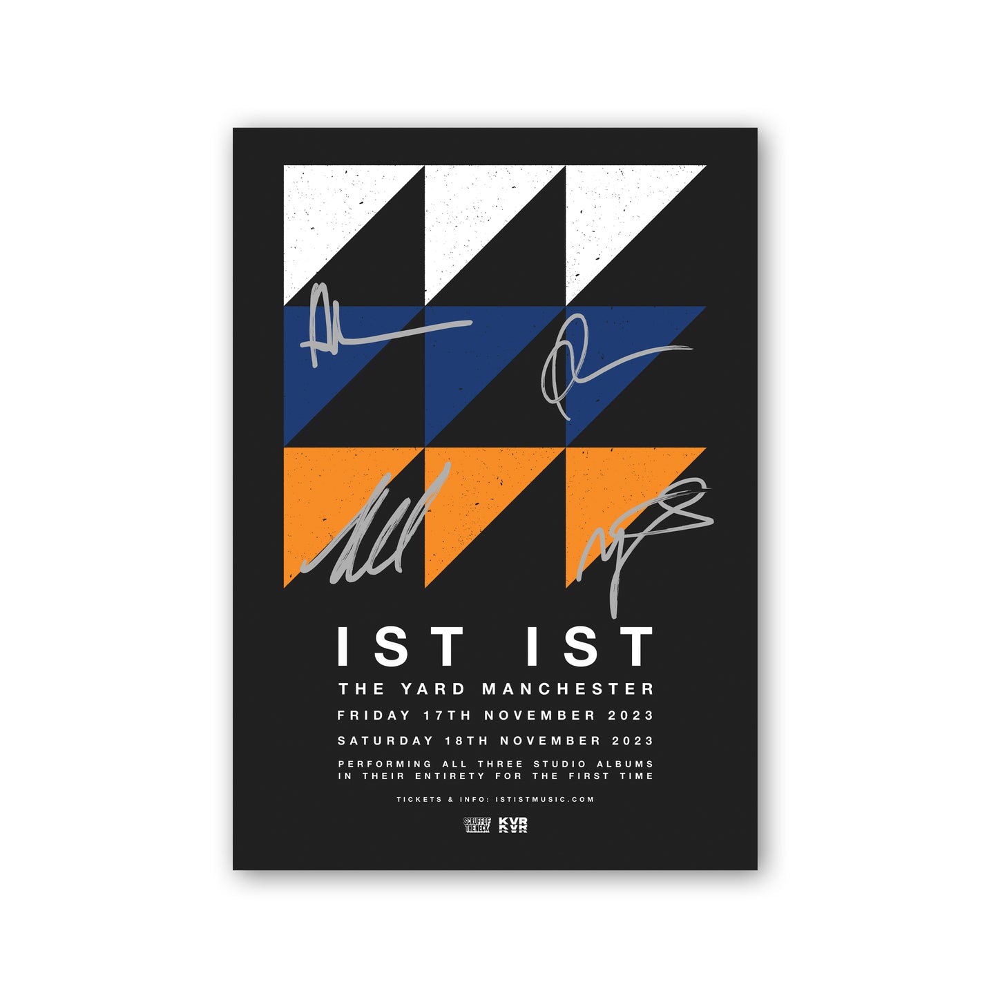 The Yard Album Shows Signed A2 Poster - Black