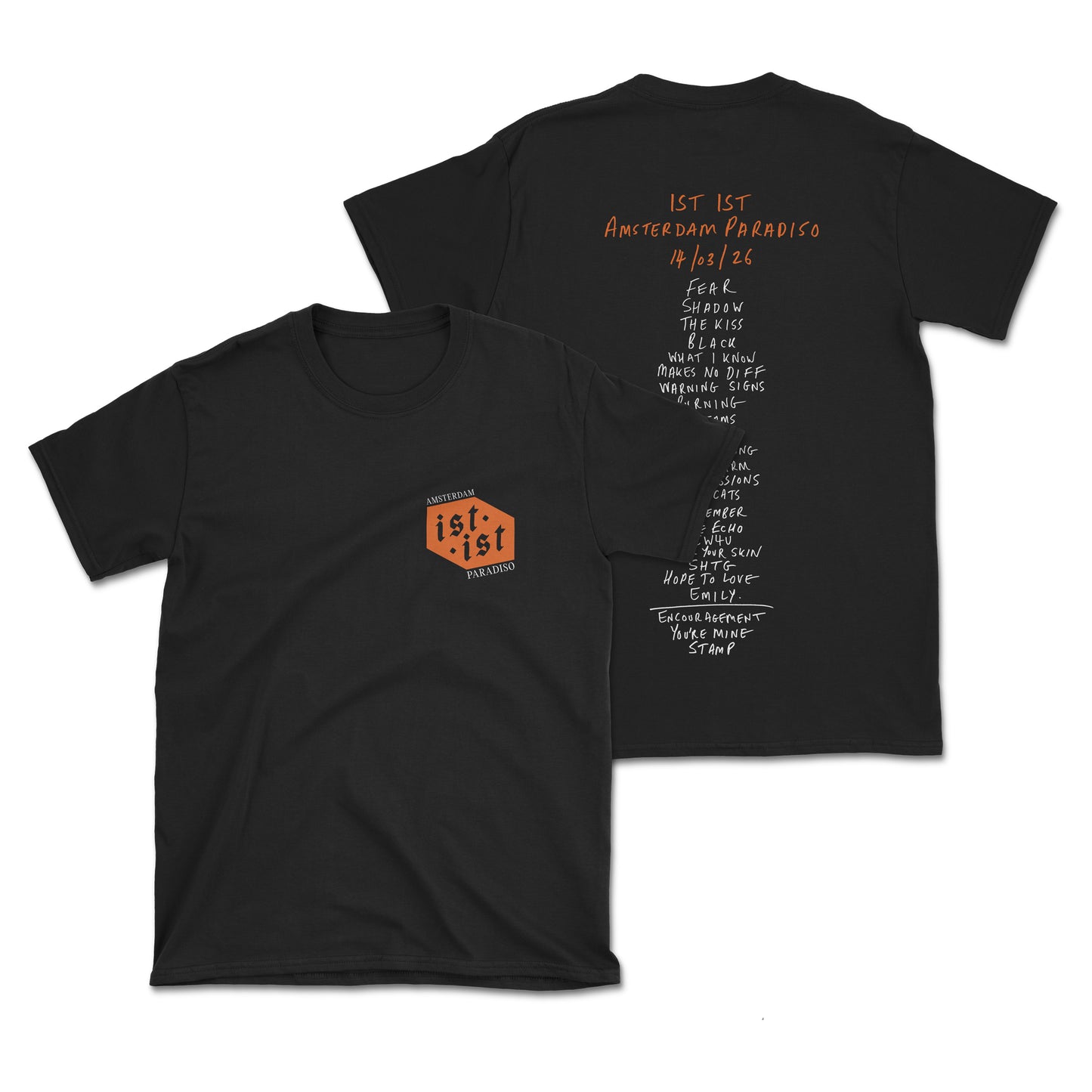 Amsterdam Paradiso Setlist T-Shirt