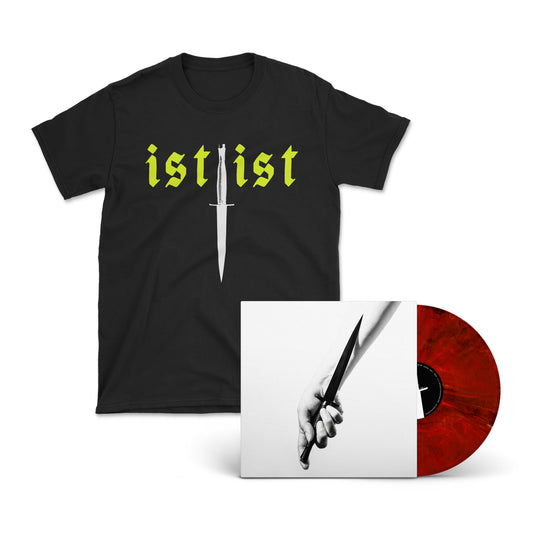 IST IST - 'DAGGER' Ruby Red Marble 12" Vinyl + 'DAGGER' T-Shirt Bundle