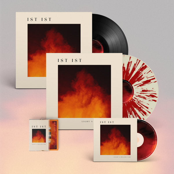 IST IST - 'Light A Bigger Fire' - Cream & Crimson 12" Vinyl + Black 12" Vinyl + CD + Cassette Bundle