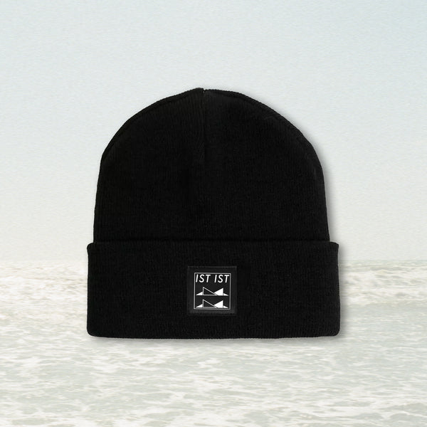 Black Logo Patch Beanie