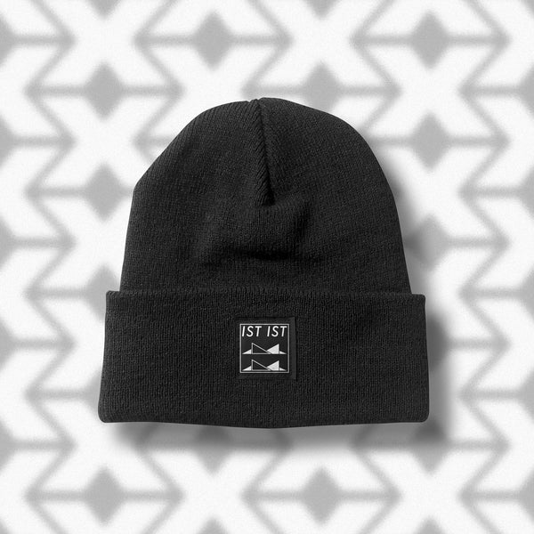 Black Logo Patch Beanie