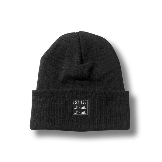 Black Logo Patch Beanie