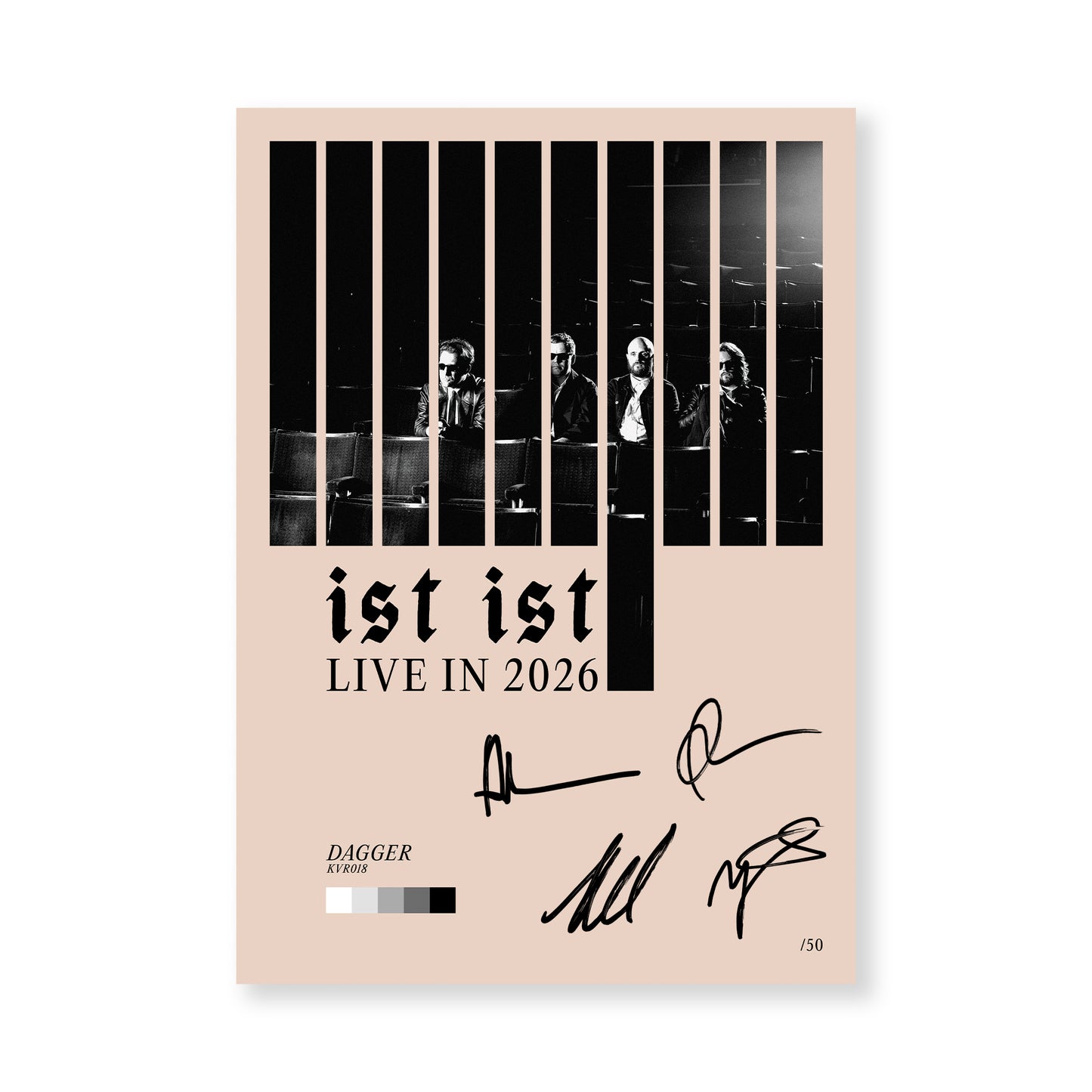 'Live in 2026' Signed A3 Print