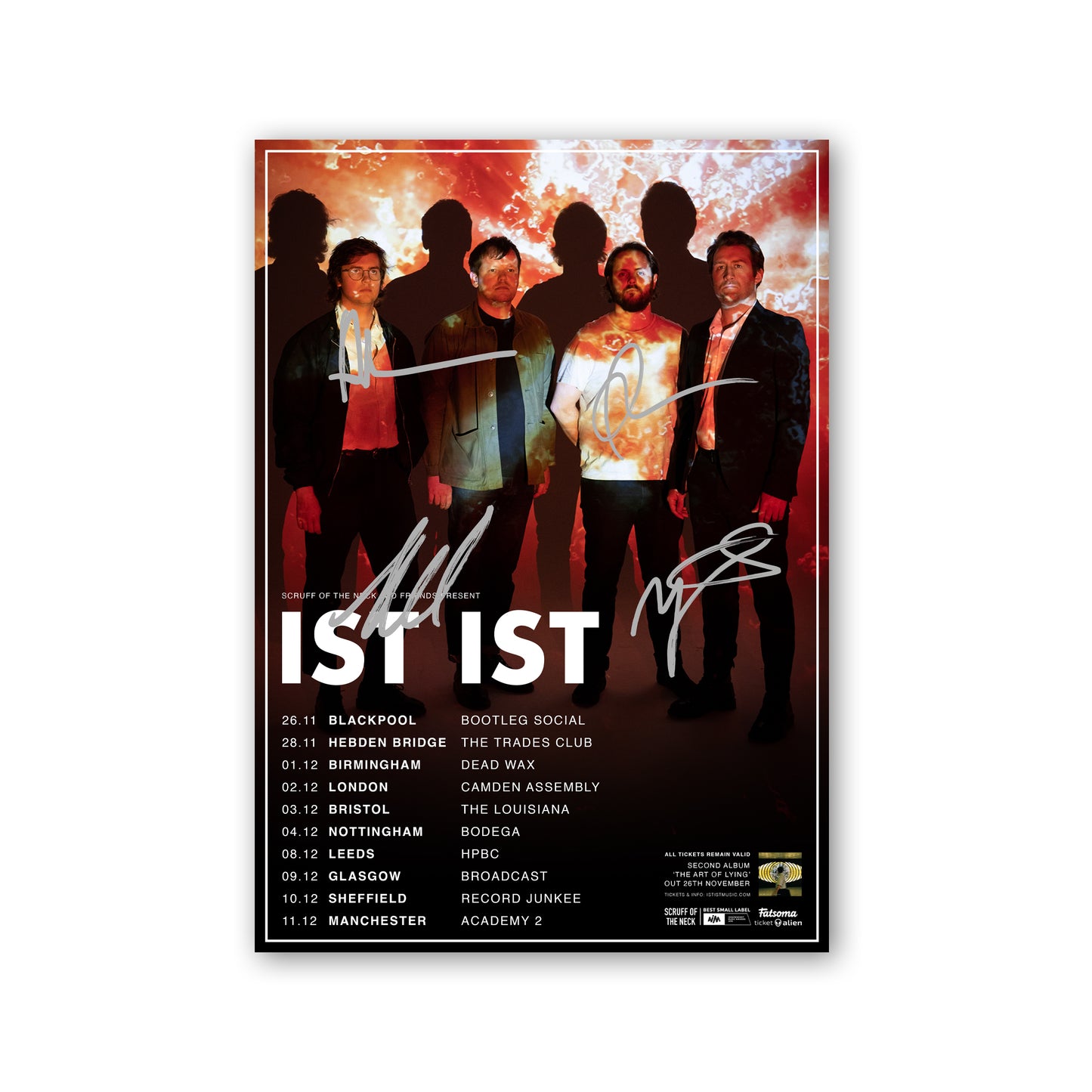 2021 'The Art of Lying' Tour Signed A2 Poster